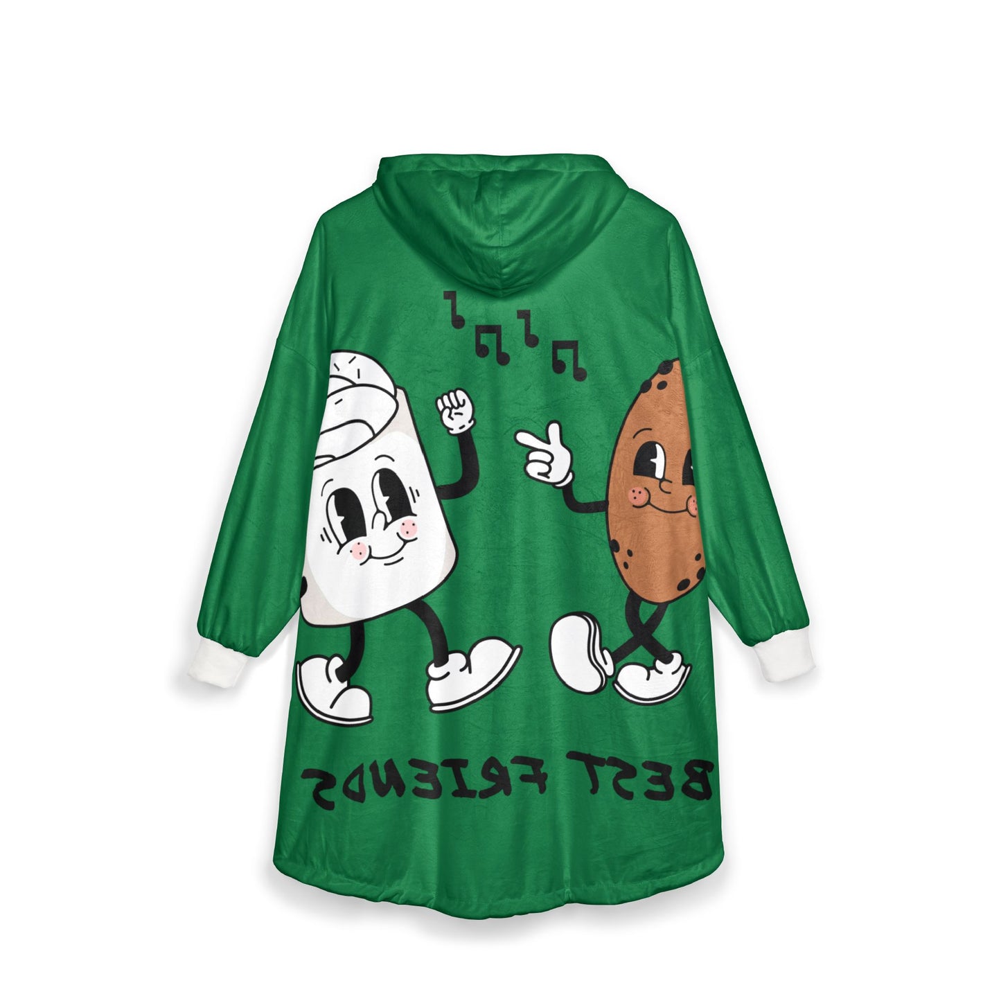 Fun Best Friends Hooded Blanket, Cozy Gift, Unisex Wear, Cute Blanket, Ideal for Sleepovers, Kids & Adults