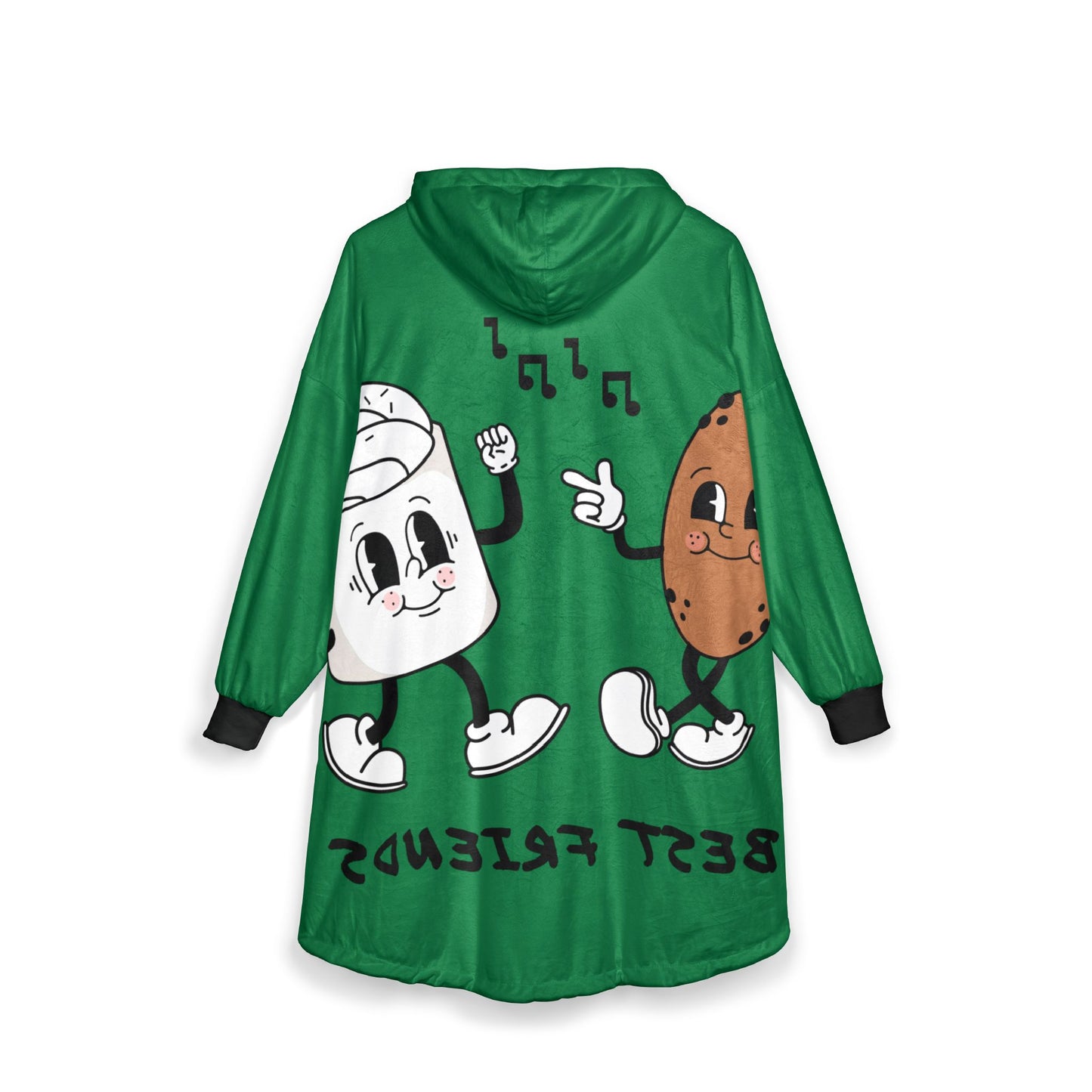 Fun Best Friends Hooded Blanket, Cozy Gift, Unisex Wear, Cute Blanket, Ideal for Sleepovers, Kids & Adults